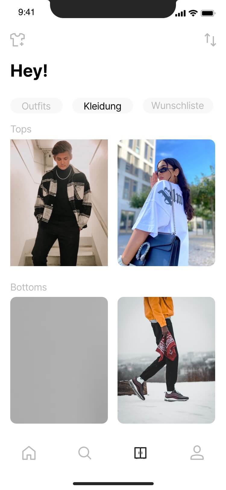 Drobe app main screen